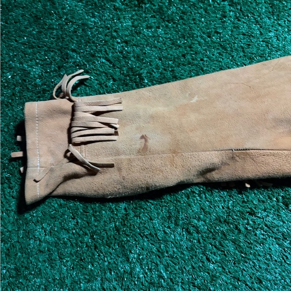 Vintage 70s Berman Buckskin Deer Hide Suede Leather Fringe Jacket Pullover Small - Picture 8 of 8